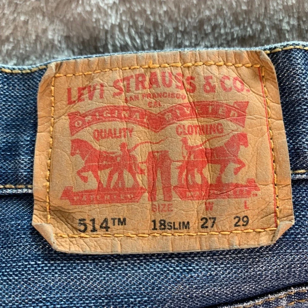 Levi's 514 Slim Straight Boys Size 18‎ Slim Blue Medium Wash Denim Jeans